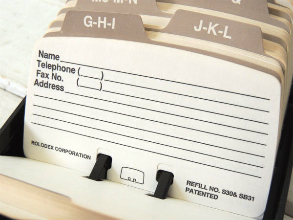 【ROLODEX】カード付き・デッドストック・ヴィンテージ・カードファイル/ファイルケース