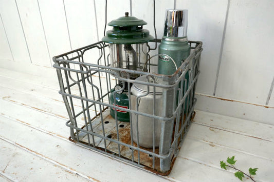 FOREMOST シャビー メタル 62's ヴィンテージ ミルクボトルケース USA キャリーケース ミルククレート US