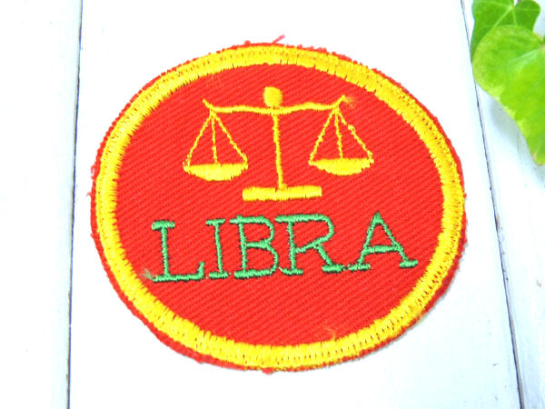 【1960~1970y・LIBRA】デッドストック・量り柄・ヴィンテージ・刺繍ワッペン