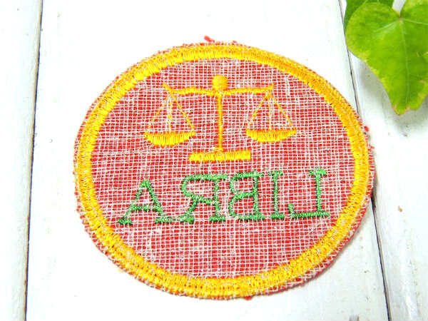 【1960~1970y・LIBRA】デッドストック・量り柄・ヴィンテージ・刺繍ワッペン