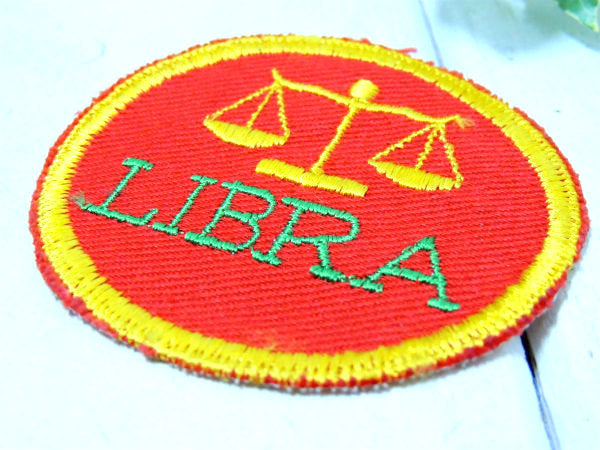 【1960~1970y・LIBRA】デッドストック・量り柄・ヴィンテージ・刺繍ワッペン