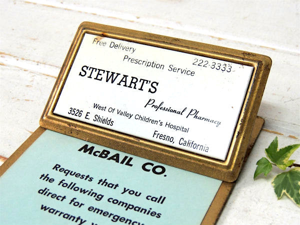 STEWART'S カリフォルニア 薬局 小児科 病院 アドバタイジング ヴィンテージ バインダー
