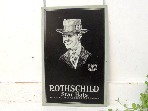 【ROTHSGHILD BROS HAT】帽子・アドバタイジング・アンティーク・壁飾り・サイン・看板