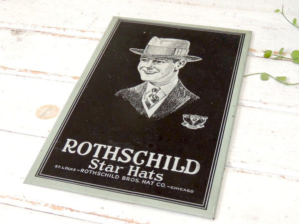 【ROTHSGHILD BROS HAT】帽子・アドバタイジング・アンティーク・壁飾り・サイン・看板