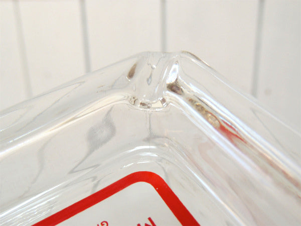 カンザス州・グレート・ベンド アドバタイジング・ガラス製・四角・ヴィンテージ・灰皿・アシュトレイ USA