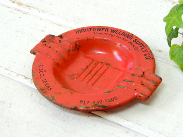 【HIGHTOWER WELDING SUPPLY】TEXAS・ティン・ビンテージ・灰皿・アシュトレ