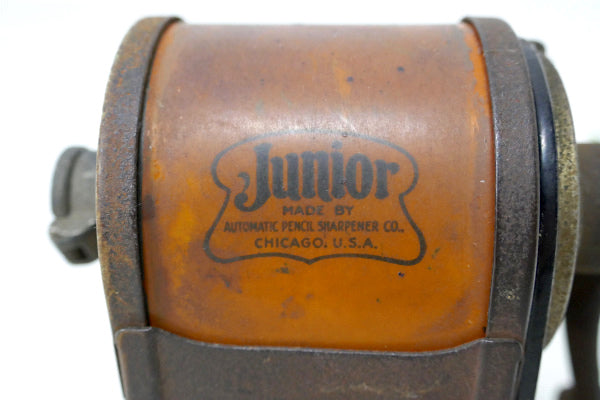 Junior・AUTOMATIC・1つ穴タイプ・アンティーク・ペンシルシャープナー・鉛筆削り・USA