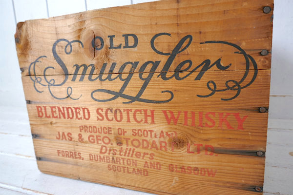 Old Smuggler スコッチ ウイスキー 60's ヴィンテージ ウッドボックス 木箱 BAR