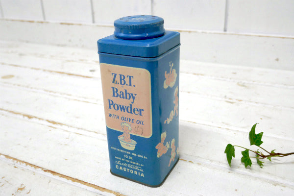 Z.B.T. Baby Powder 赤ちゃん・ヴィンテージ・ベビーパウダー缶・ティン缶 USA