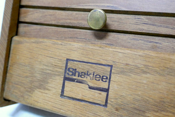 Shaklee 蛇腹式カバー・木製・ビンテージ・書類ケース・書類チェスト USA レシピボックス