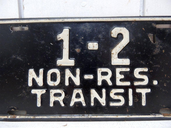 【IOWA】1-2 NON-RES.TRANSIT・1954年・ビンテージ・ナンバープレート・USA