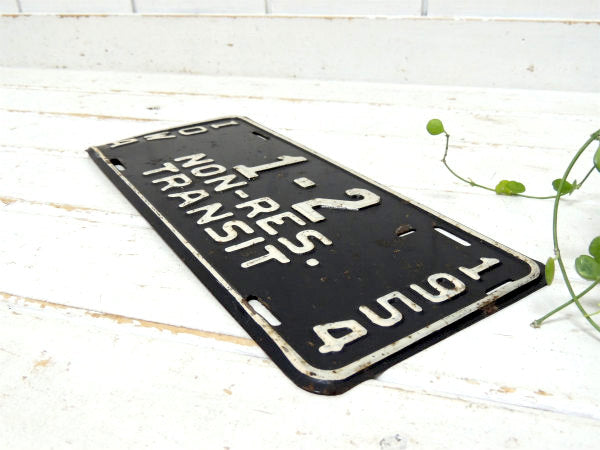 【IOWA】1-2 NON-RES.TRANSIT・1954年・ビンテージ・ナンバープレート・USA