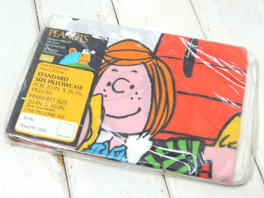 【スヌーピー】ピーナッツの仲間・Sears・デッドストック・ヴィンテージ・ピローケース・枕カバー