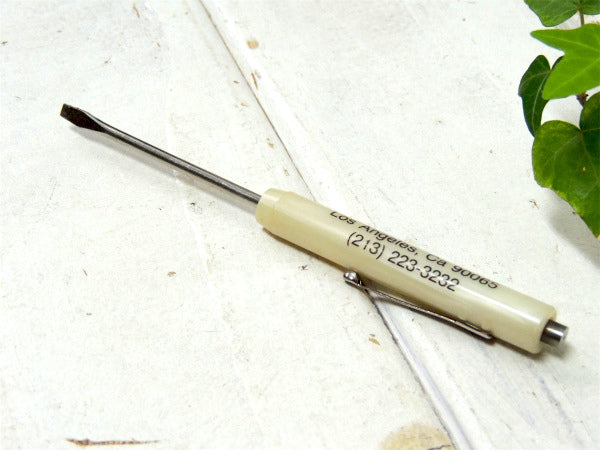 【polytech×白】工業系・アドバタイジング・ビンテージ・ユーティリティー・ドライバー・工具