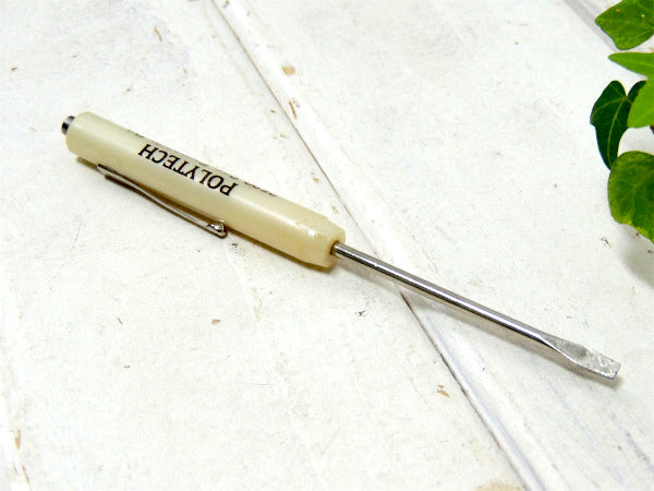 【polytech×白】工業系・アドバタイジング・ビンテージ・ユーティリティー・ドライバー・工具