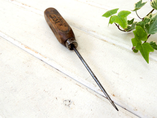 【SANTA ANA アイス】木製ハンドル・ヴィンテージ・アイスピック・USA・アドバタイジング