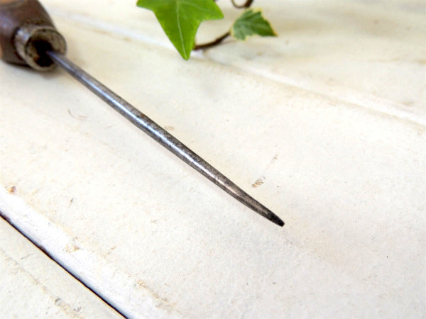 【SANTA ANA アイス】木製ハンドル・ヴィンテージ・アイスピック・USA・アドバタイジング