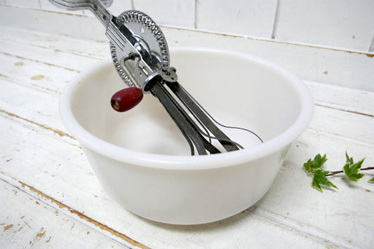 ミルクガラス ホワイト 電動ミキサー用 ビッグサイズ 50's ヴィンテージ ミキシングボウル