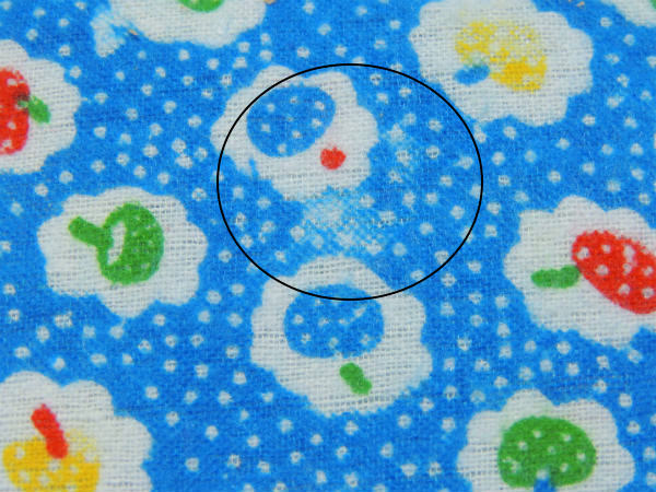 レトロ キノコ柄 フランネル素材 デッドストック ヴィンテージ ファブリック 生地 テキスタイル USA