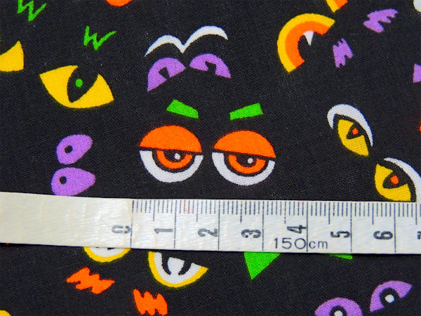 カラフルな目玉柄・デッドストック・ヴィンテージ・ファブリック/生地 /テキスタイル USA
