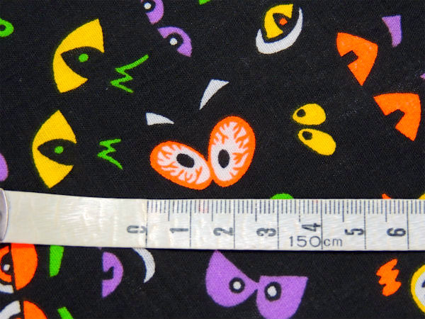 カラフルな目玉柄・デッドストック・ヴィンテージ・ファブリック/生地 /テキスタイル USA