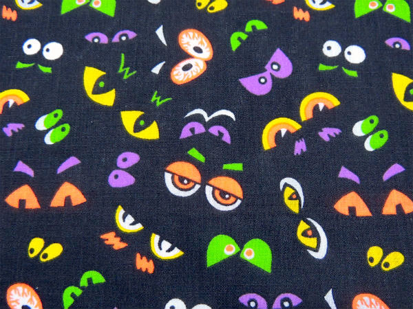 カラフルな目玉柄・デッドストック・ヴィンテージ・ファブリック/生地 /テキスタイル USA