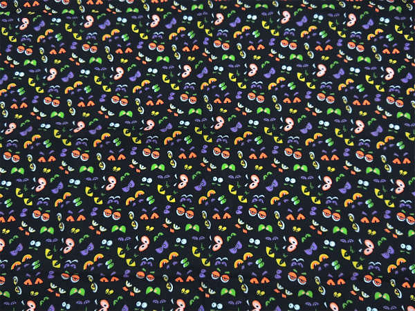 カラフルな目玉柄・デッドストック・ヴィンテージ・ファブリック/生地 /テキスタイル USA