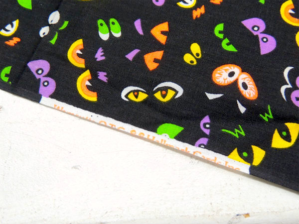 カラフルな目玉柄・デッドストック・ヴィンテージ・ファブリック/生地 /テキスタイル USA