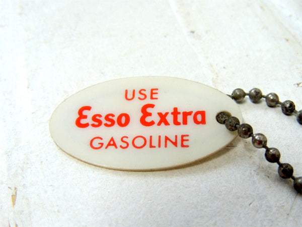エッソ・ESSO・ガソリン アドバタイジング・ビンテージ・キーホルダー・真鍮製・鍵2本付き