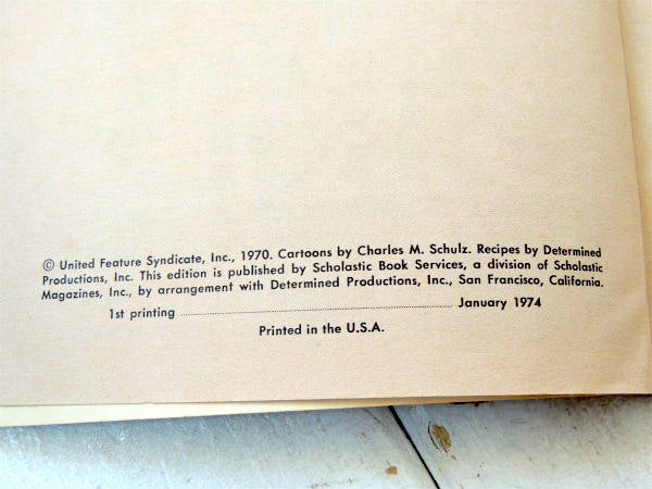 【ピーナッツの仲間たち】スヌーピー・ランチレシピ・1974年・ビンテージ・コミック・漫画・料理