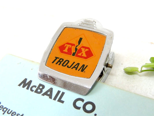 TROJAN マグネット付き アドバタイジング ヴィンテージ クリップ ペーパークリップ USA