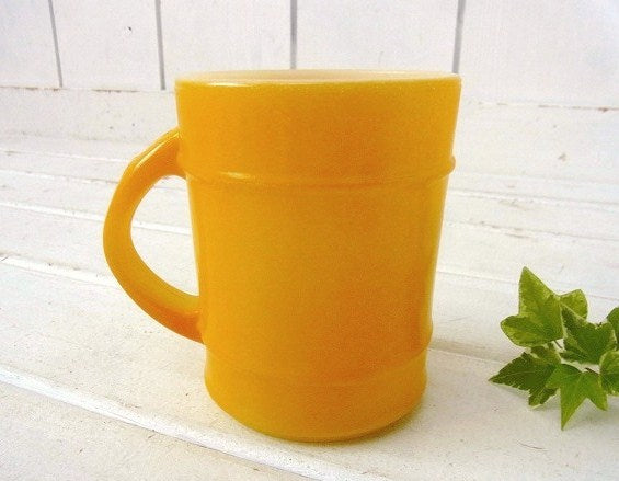 【Fire King】ファイヤーキング・イエロー・レンジャーマグ/バレルマグ USA