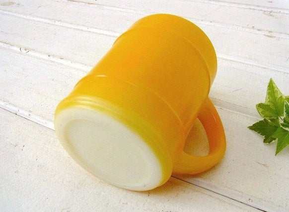 【Fire King】ファイヤーキング・イエロー・レンジャーマグ/バレルマグ USA