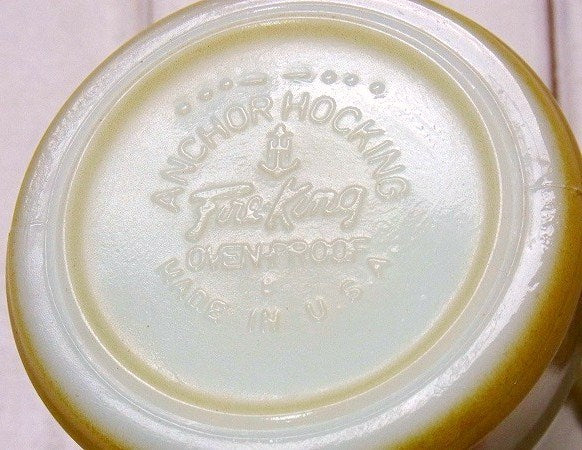 【Fire King】ファイヤーキング・オリーブ色・レンジャーマグ/バレルマグ USA