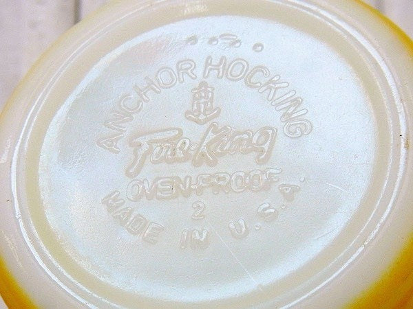 【Fire King】ファイヤーキング・イエロー・レンジャーマグ/バレルマグ USA