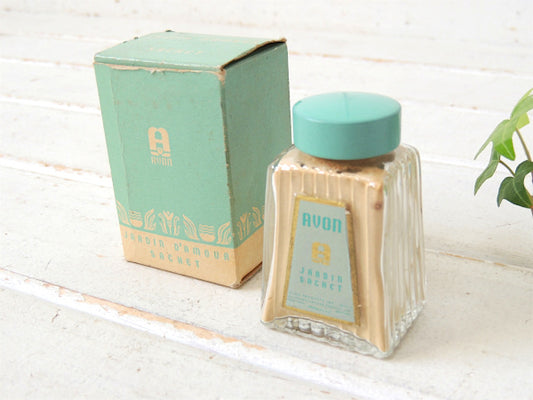 【AVON】JARDIN DAMOUR・デッドストック箱付き・アンティーク・サシェパウダーボトル/瓶