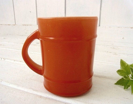 【Fire King】ファイヤーキング・オレンジ色・レンジャーマグ/バレルマグ USA