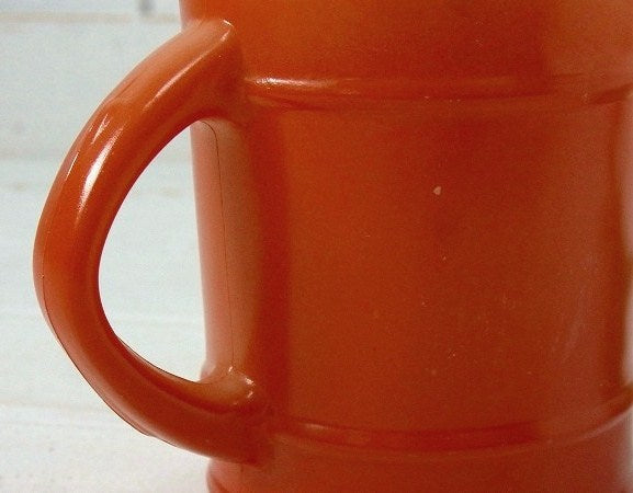 【Fire King】ファイヤーキング・オレンジ色・レンジャーマグ/バレルマグ USA