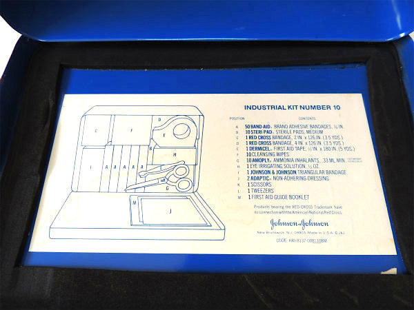 【INDUSTRIAL/ジョンソン&ジョンソン】ヴィンテージ・ファーストエイド・救急箱・工業系