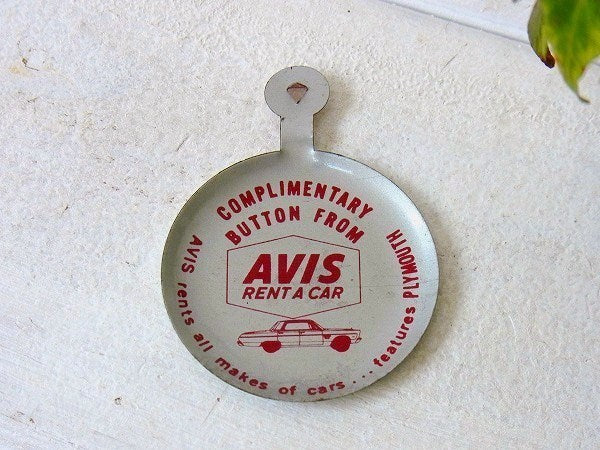 【AVIS】エイビス レンタカー・ノベルティ・ヴィンテージ・缶バッジ　USA