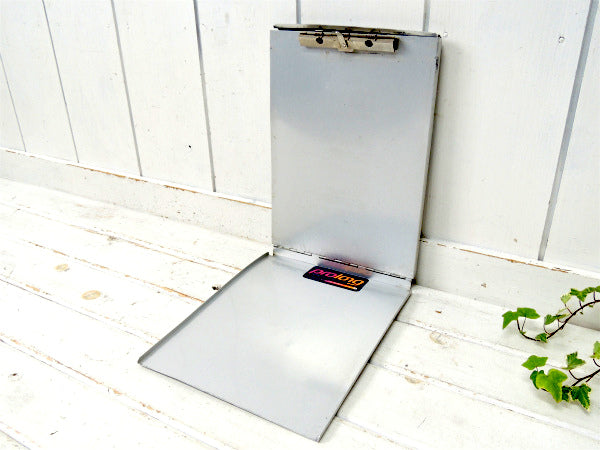 【SAUNDERS・工業系】アルミ製・書類ケース付き・ビンテージ・バインダー・クリップボード/USA