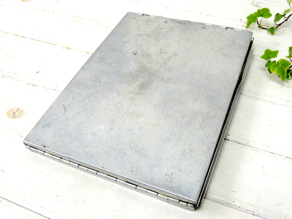 【SAUNDERS・工業系】アルミ製・書類ケース付き・ビンテージ・バインダー・クリップボード/USA