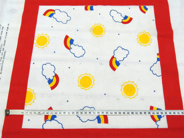 【ANNIE】アニー&サンディ・レインボー柄・クッション・ヴィンテージ・パネル生地/ファブリック