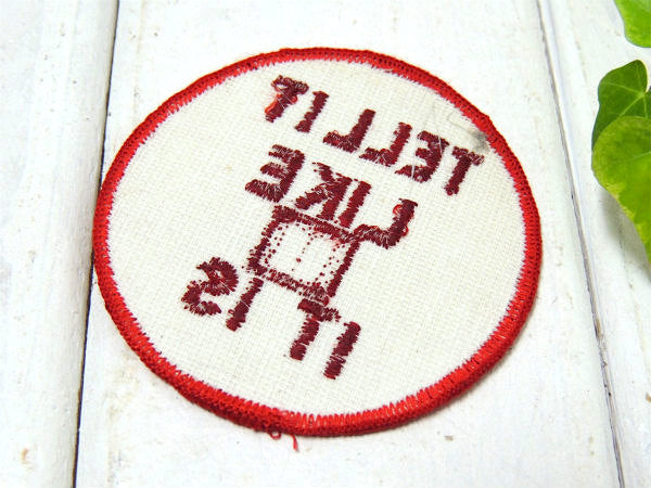 TELL IT LIKE IT IS メッセージ 1960y~ USA ビンテージ　刺繍　ワッペン　ファッション　デッドストック