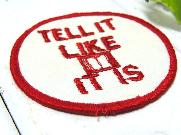 TELL IT LIKE IT IS メッセージ 1960y~ USA ビンテージ　刺繍　ワッペン　ファッション　デッドストック