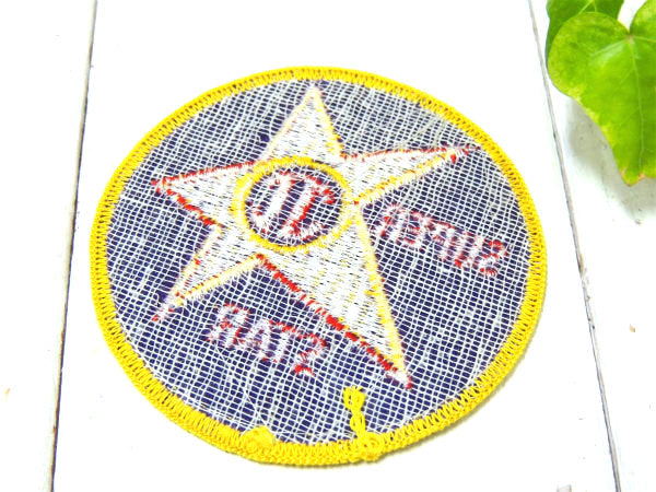【JC・SUPER STAR】パープル×イエロー×レッド・ヴィンテージ・刺繍ワッペン