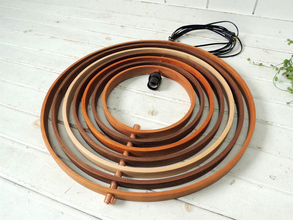 Avis Design California  7連 ペンダントランプ 木製 照明 カリフォルニア ライト フープランプ インテリア USA