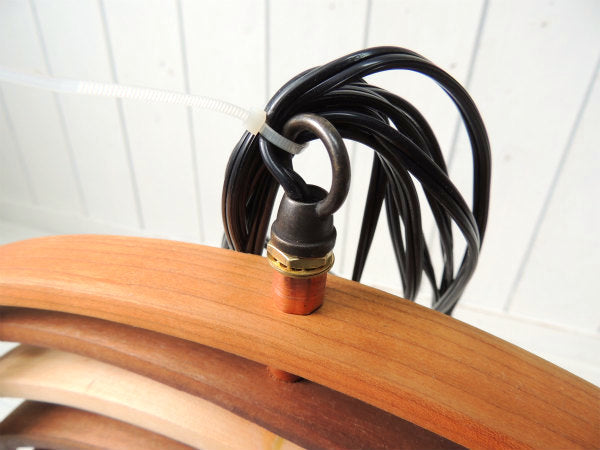 Avis Design California  7連 ペンダントランプ 木製 照明 カリフォルニア ライト フープランプ インテリア USA