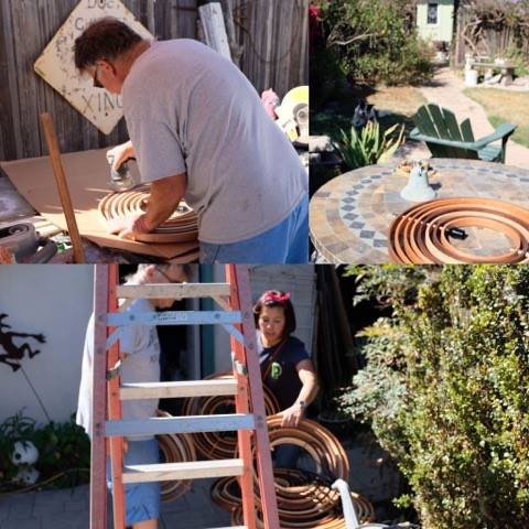 Avis Design California  7連 ペンダントランプ 木製 照明 カリフォルニア ライト フープランプ インテリア USA