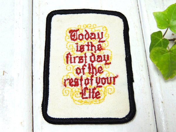 【1960y~・アメリカの名言】メッセージ付き・ヴィンテージ・刺繍ワッペン・バッジ